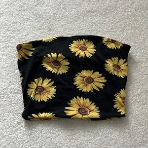 Zaful sunflower tube top